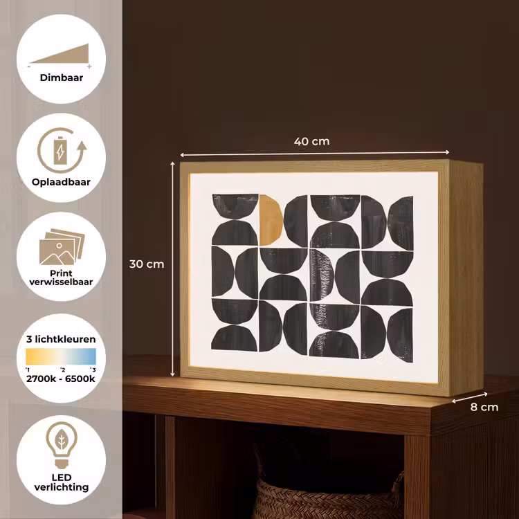 Lightbox - Wandlamp - Modern - Halve cirkel - Goud - Zwart — 10