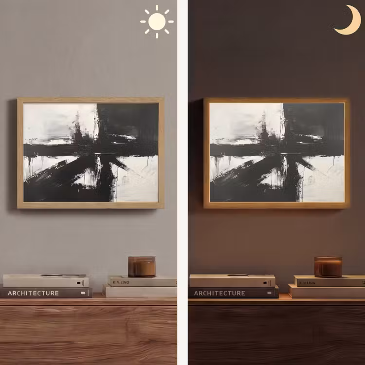 Lightbox - Wandlamp - Modern - Zwart wit - Abstract - Kunst — 6