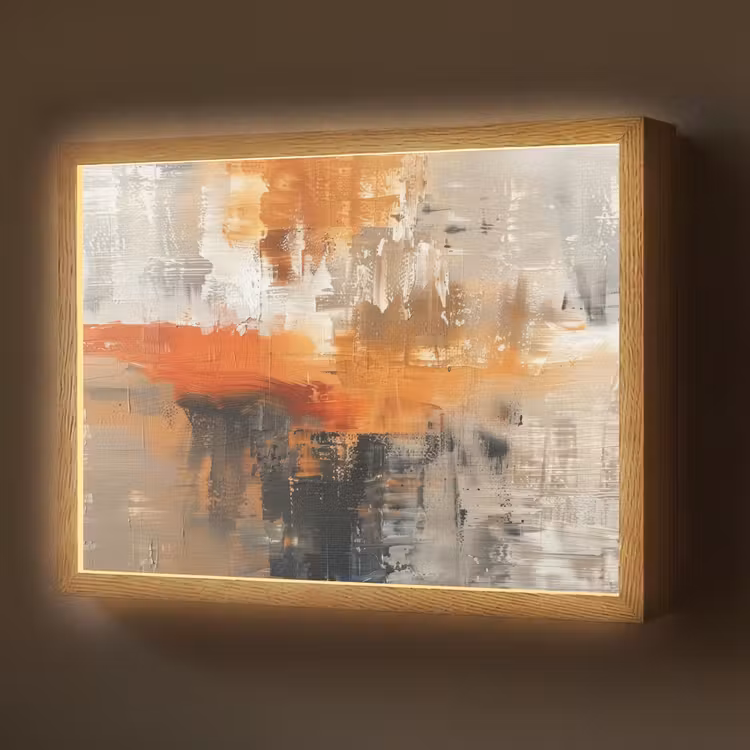 Lightbox - Wandlamp - Verf - Patroon - Modern - Kunst — 1