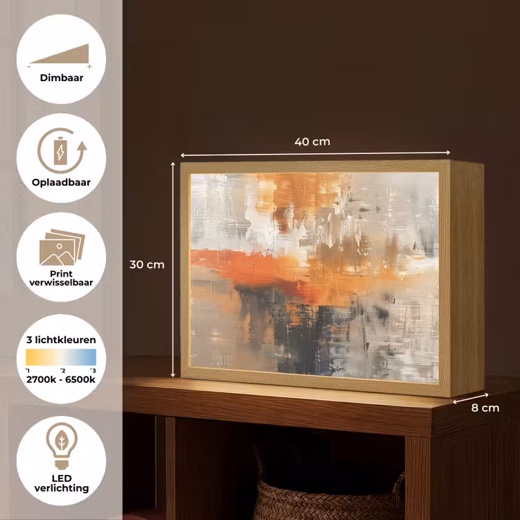 Lightbox - Wandlamp - Verf - Patroon - Modern - Kunst — 10