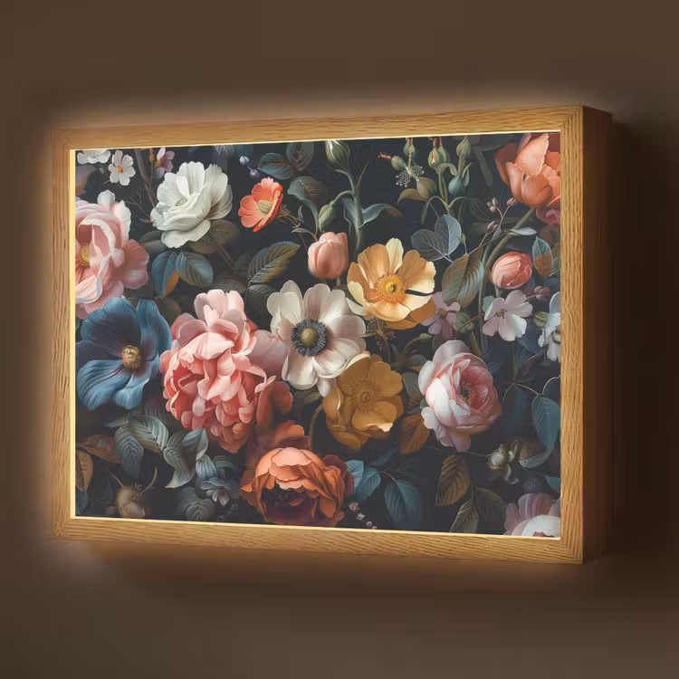Lightbox - Wandlamp - Vintage - Kleurrijk - Bloemen - Modern — 1