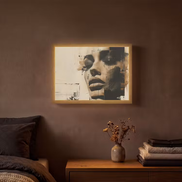 Lightbox - Wandlamp - Vrouw - Gezicht - Abstract - Kunst — 3