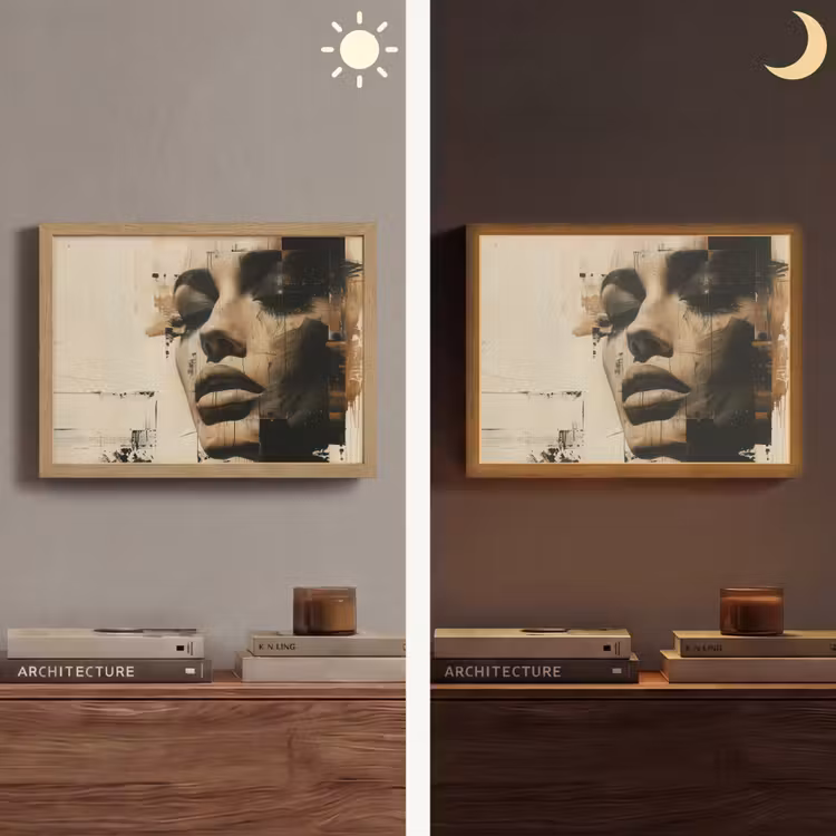 Lightbox - Wandlamp - Vrouw - Gezicht - Abstract - Kunst — 6