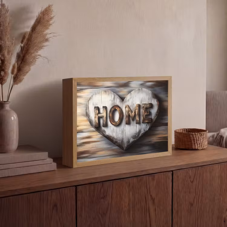 Lightbox - Wandlamp - Home - Hart - Houtlook - Liefde — 4