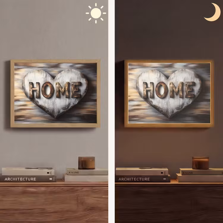 Lightbox - Wandlamp - Home - Hart - Houtlook - Liefde — 6