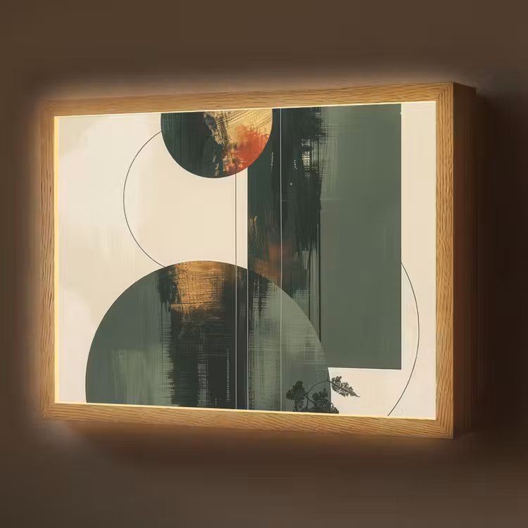 Lightbox - Wandlamp - Kunst - Cirkels - Modern - Abstract — 1