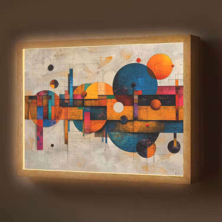 Lightbox - Wandlamp - Kunst - Kleurrijk - Modern - Vormen — 1