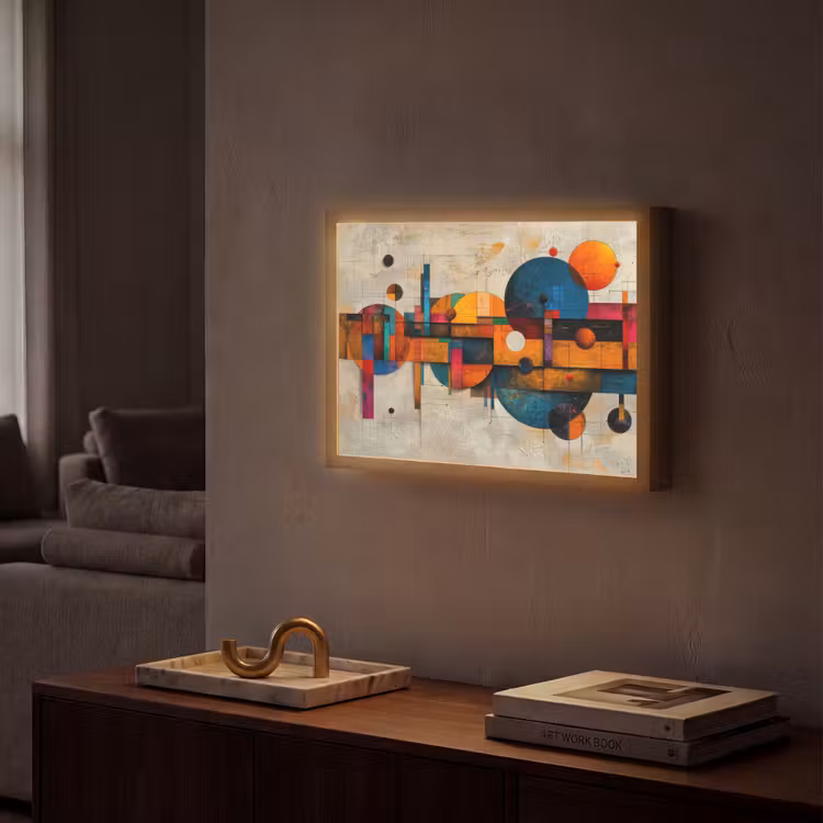 Lightbox - Wandlamp - Kunst - Kleurrijk - Modern - Vormen — 2