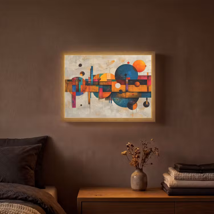 Lightbox - Wandlamp - Kunst - Kleurrijk - Modern - Vormen — 3