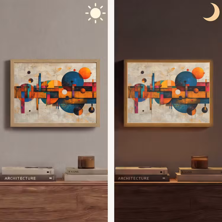 Lightbox - Wandlamp - Kunst - Kleurrijk - Modern - Vormen — 6