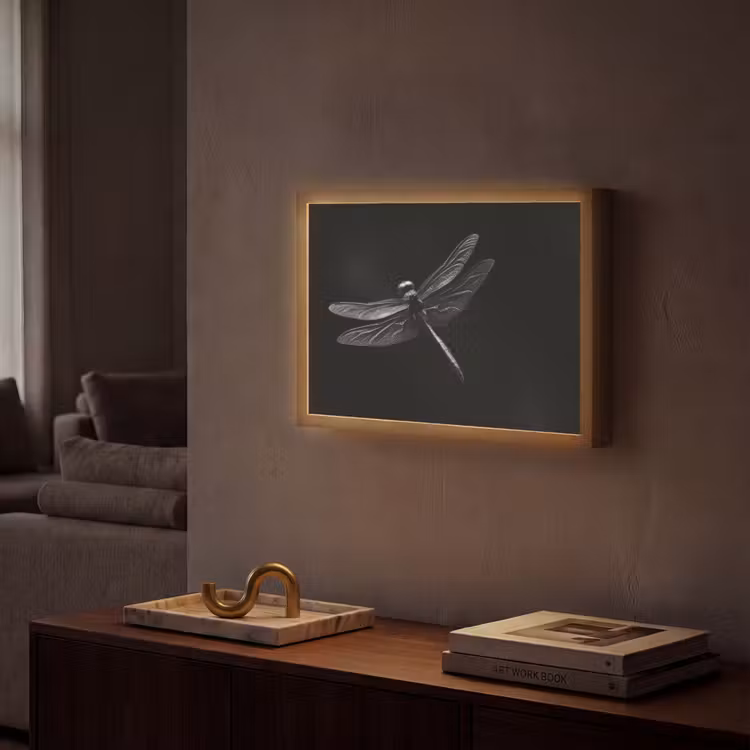 Lightbox - Wandlamp - Libelle - Dieren - Zwart - Insect — 2