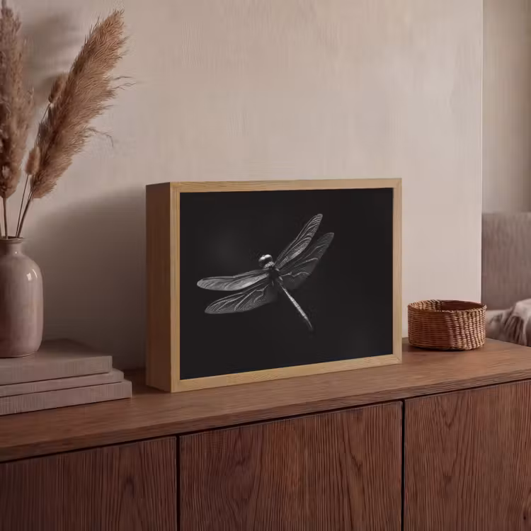 Lightbox - Wandlamp - Libelle - Dieren - Zwart - Insect — 4