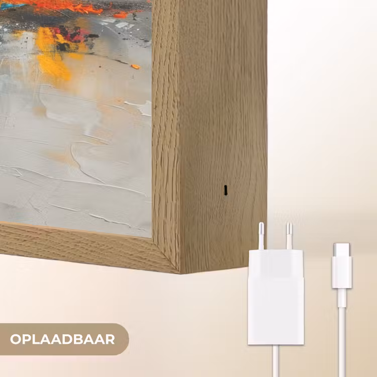 Lightbox - Wandlamp - Modern - Oranje - Grijs - Kunst — 7