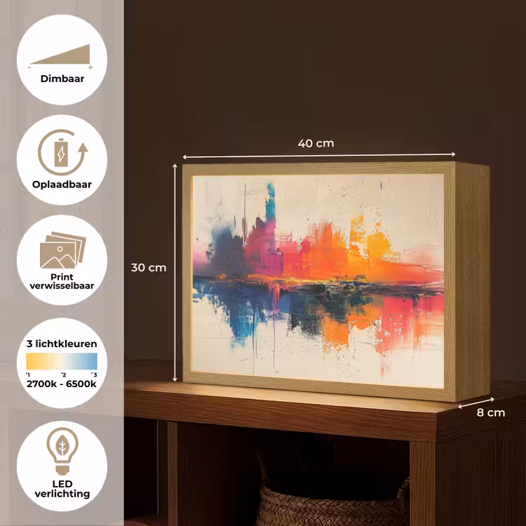Lightbox - Wandlamp - Modern - Verf - Kunst - Kleurrijk — 10