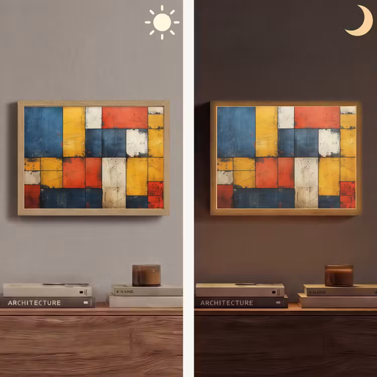 Lightbox - Wandlamp - Mondriaan stijl - Kunst - Kleurrijk - Modern — 6