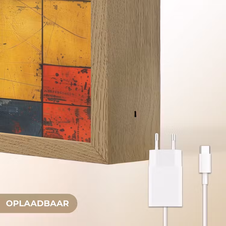 Lightbox - Wandlamp - Mondriaan stijl - Kunst - Kleurrijk - Modern — 7