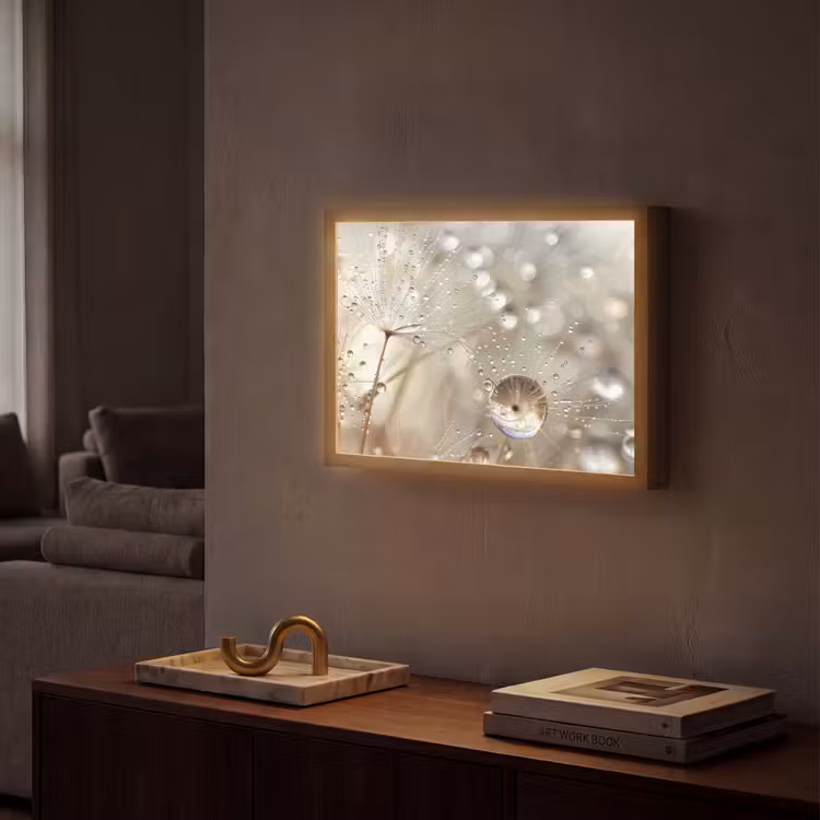 Lightbox - Wandlamp - Natuur - Bloemen - Druppels - Regen — 2
