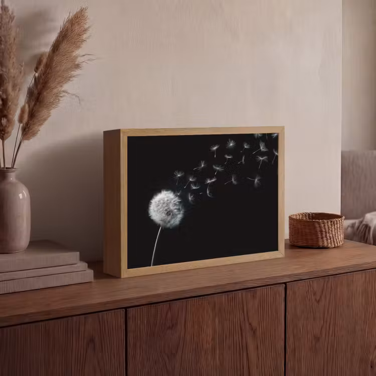 Lightbox - Wandlamp - Paardenbloem - Zwart - Natuur — 4