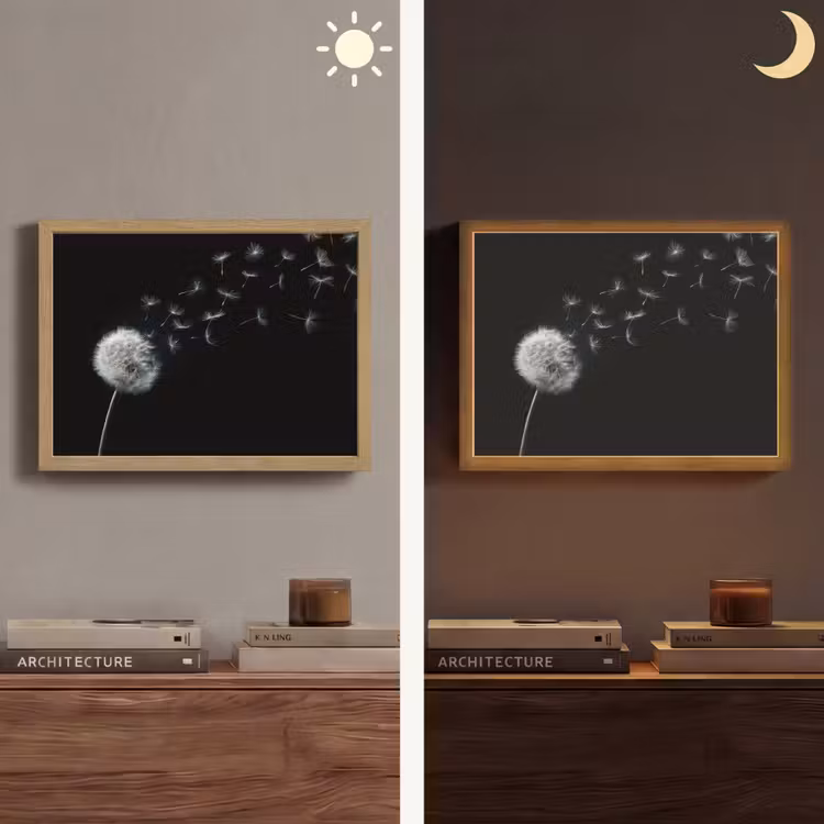 Lightbox - Wandlamp - Paardenbloem - Zwart - Natuur — 6