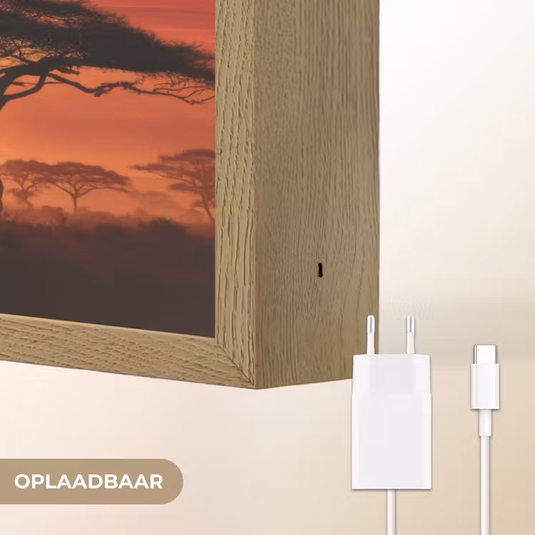 Lightbox - Wandlamp - Savanne - Olifanten - Zonsondergang — 7