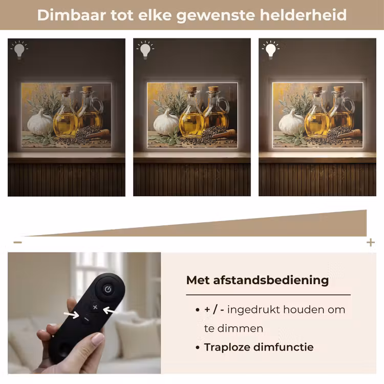 Lightbox - Wandlamp - Stilleven - Olijfolie - Knoflook - Kruiden — 9