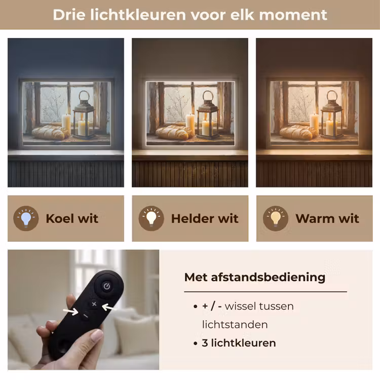 Lightbox - Wandlamp - Stilleven - Rustiek - Kaarsen - Broden - Raam — 8