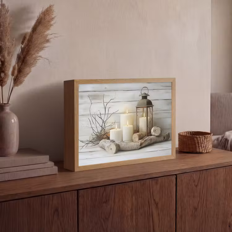 Lightbox - Wandlamp - Stilleven - Wit - Kaarsen - Rustiek - Natuur — 4