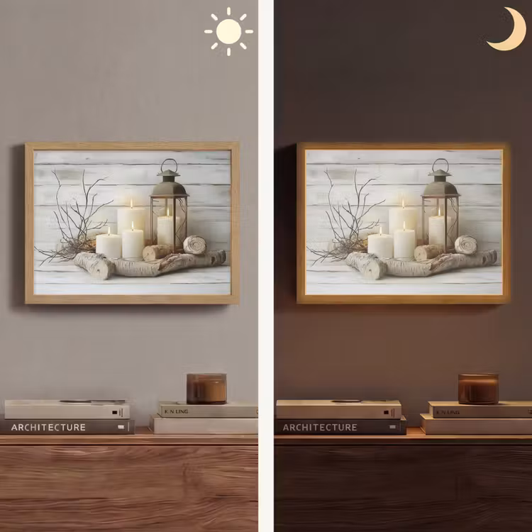 Lightbox - Wandlamp - Stilleven - Wit - Kaarsen - Rustiek - Natuur — 6