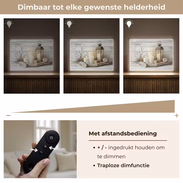 Lightbox - Wandlamp - Stilleven - Wit - Kaarsen - Rustiek - Natuur — 9