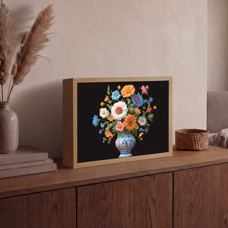 Lightbox - Wandlamp - Vaas - Boeket - Bloemen - Kleur — 4