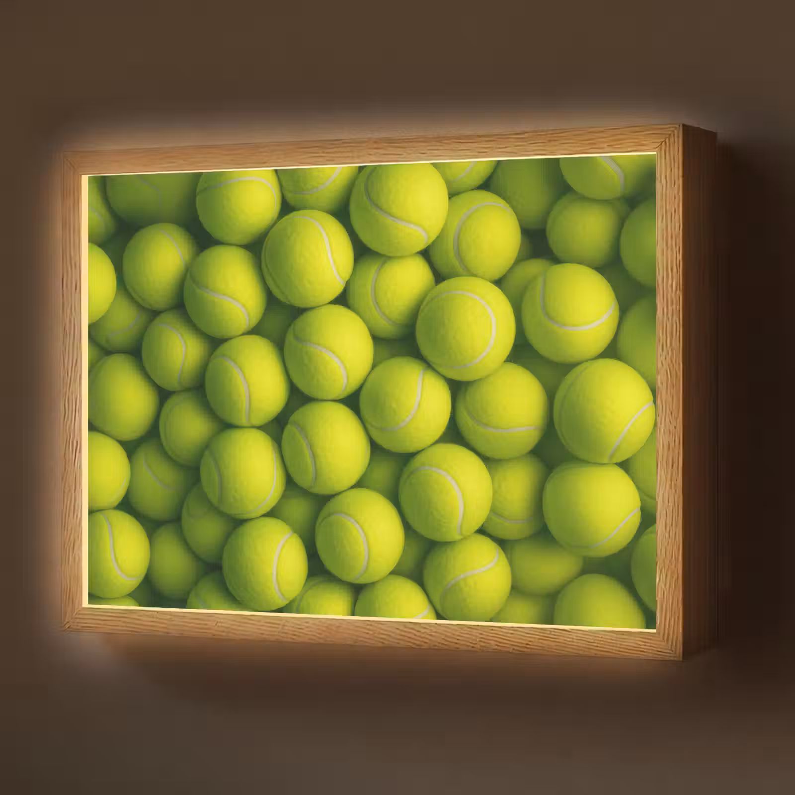 Lightbox - Wandlamp - Tennisballen - Bal - Geel — 1