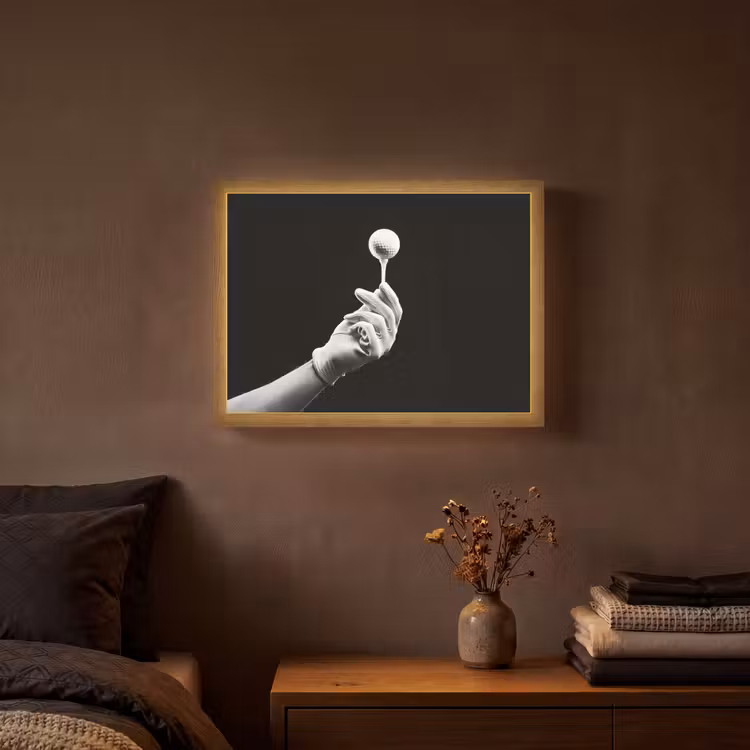 Lightbox - Wandlamp - Golfbal - Zwart - Wit — 3