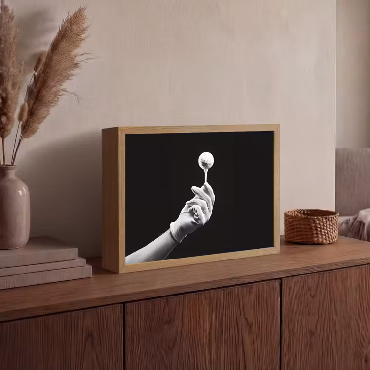 Lightbox - Wandlamp - Golfbal - Zwart - Wit — 4