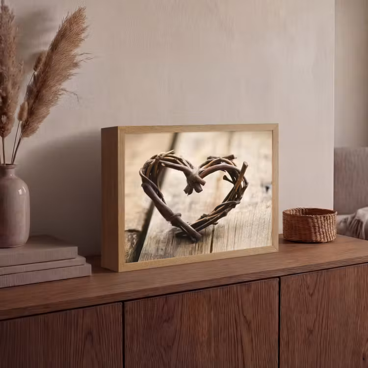 Lightbox - Wandlamp - Hart - Hout - Natuur - Takken - Bruin — 4