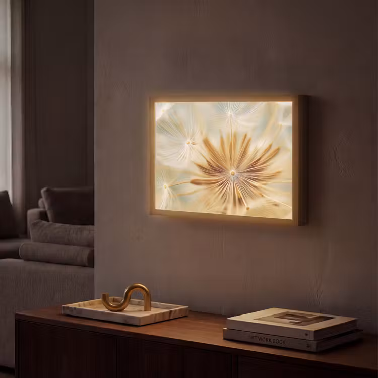 Lightbox - Wandlamp - Paardenbloem - Beige - Abstract - Modern - Natuur — 2
