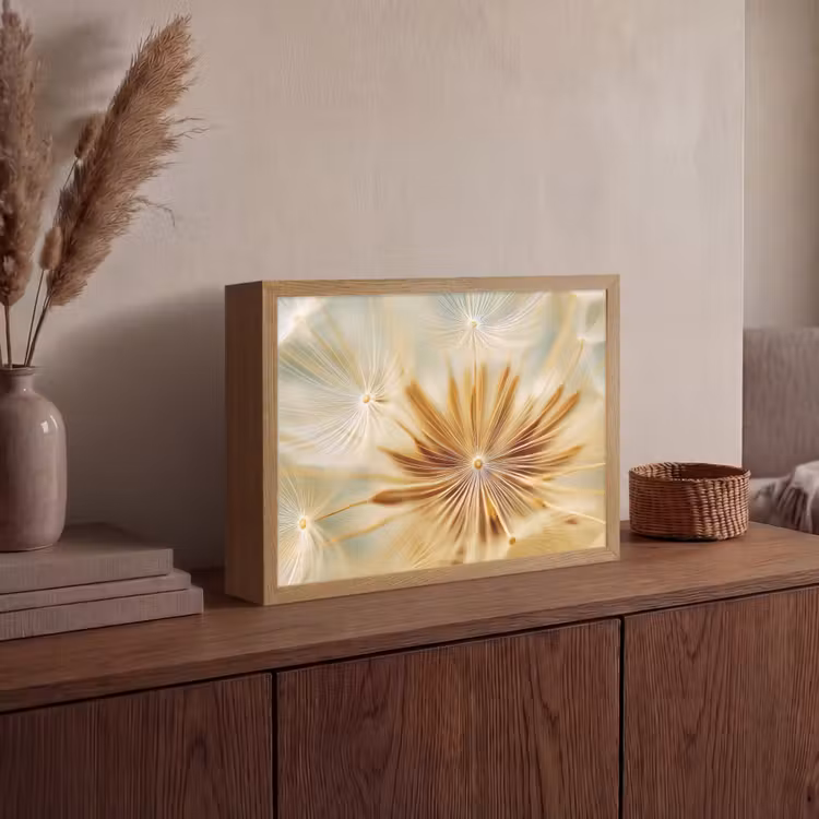 Lightbox - Wandlamp - Paardenbloem - Beige - Abstract - Modern - Natuur — 4