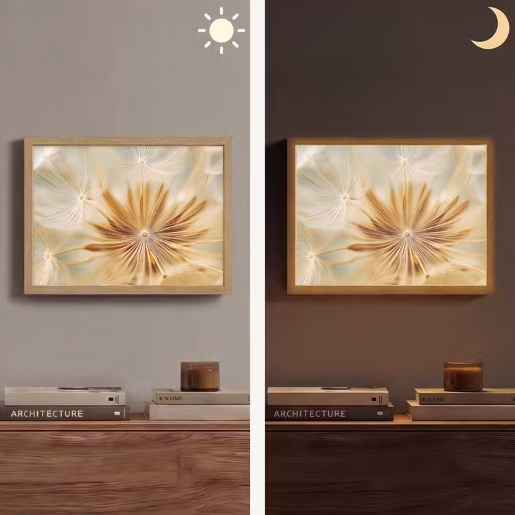 Lightbox - Wandlamp - Paardenbloem - Beige - Abstract - Modern - Natuur — 6