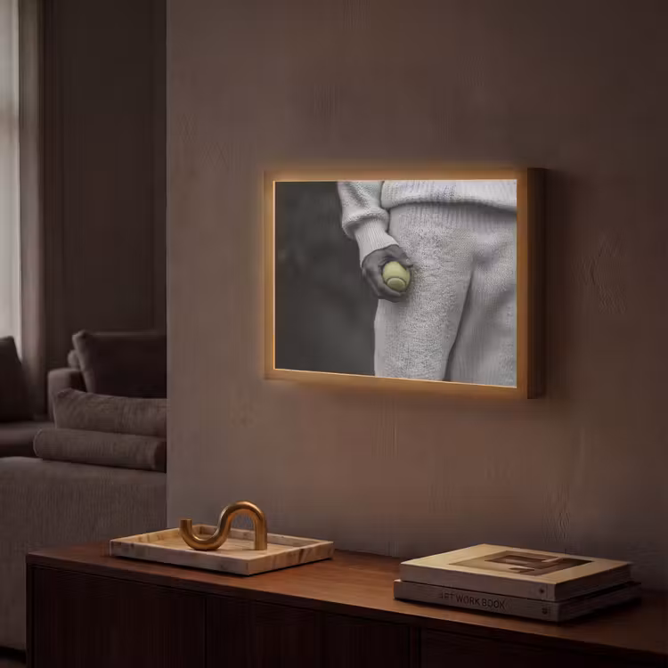 Lightbox - Wandlamp - Tennisbal - Zwart - Wit — 2
