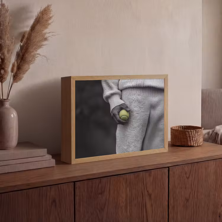Lightbox - Wandlamp - Tennisbal - Zwart - Wit — 4