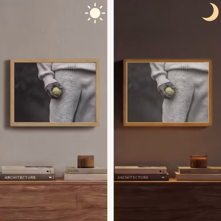 Lightbox - Wandlamp - Tennisbal - Zwart - Wit — 6