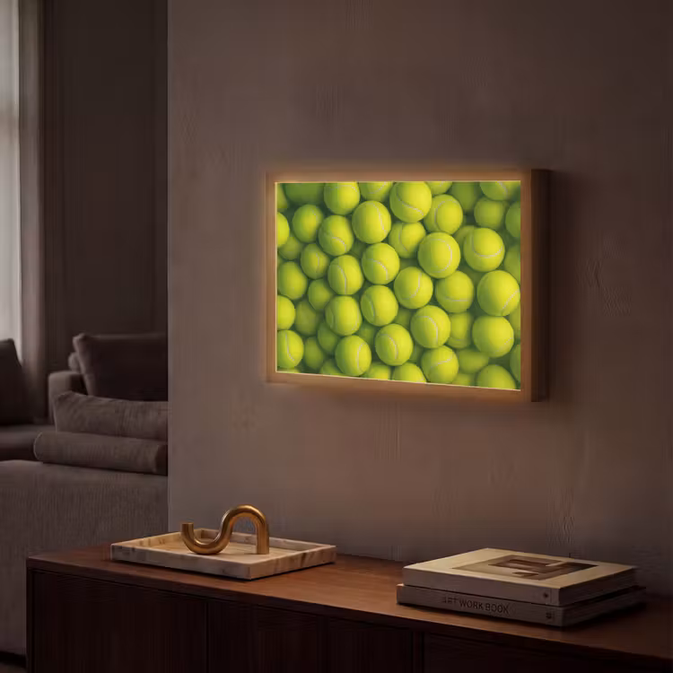 Lightbox - Wandlamp - Tennisballen - Bal - Geel — 2