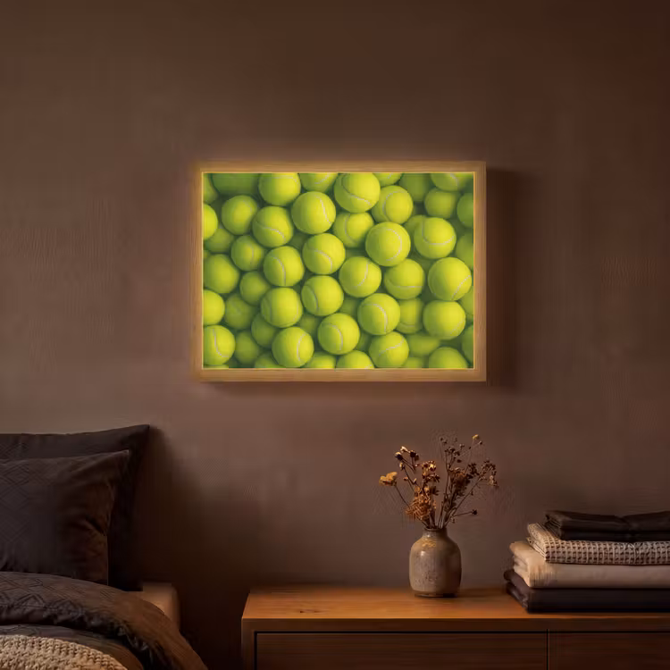 Lightbox - Wandlamp - Tennisballen - Bal - Geel — 3