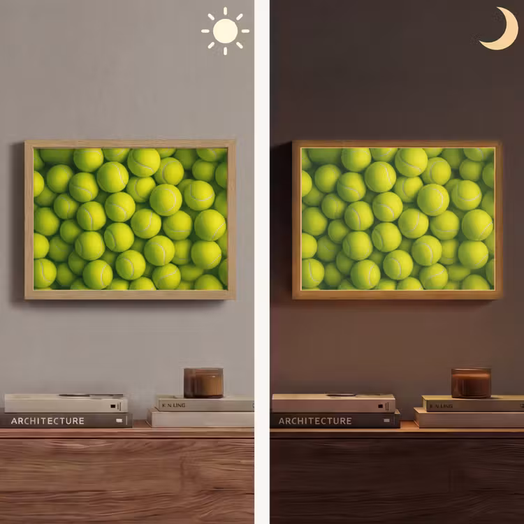 Lightbox - Wandlamp - Tennisballen - Bal - Geel — 6