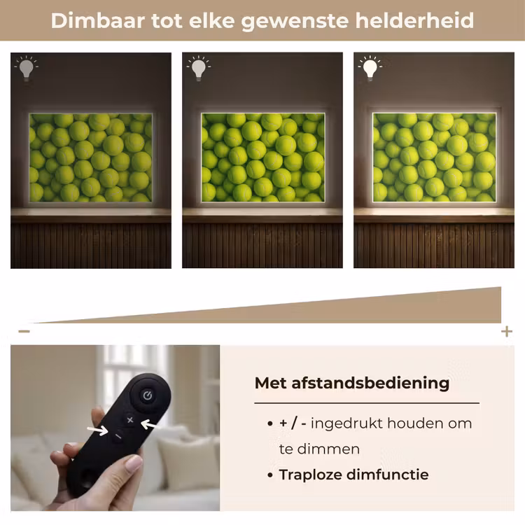 Lightbox - Wandlamp - Tennisballen - Bal - Geel — 9
