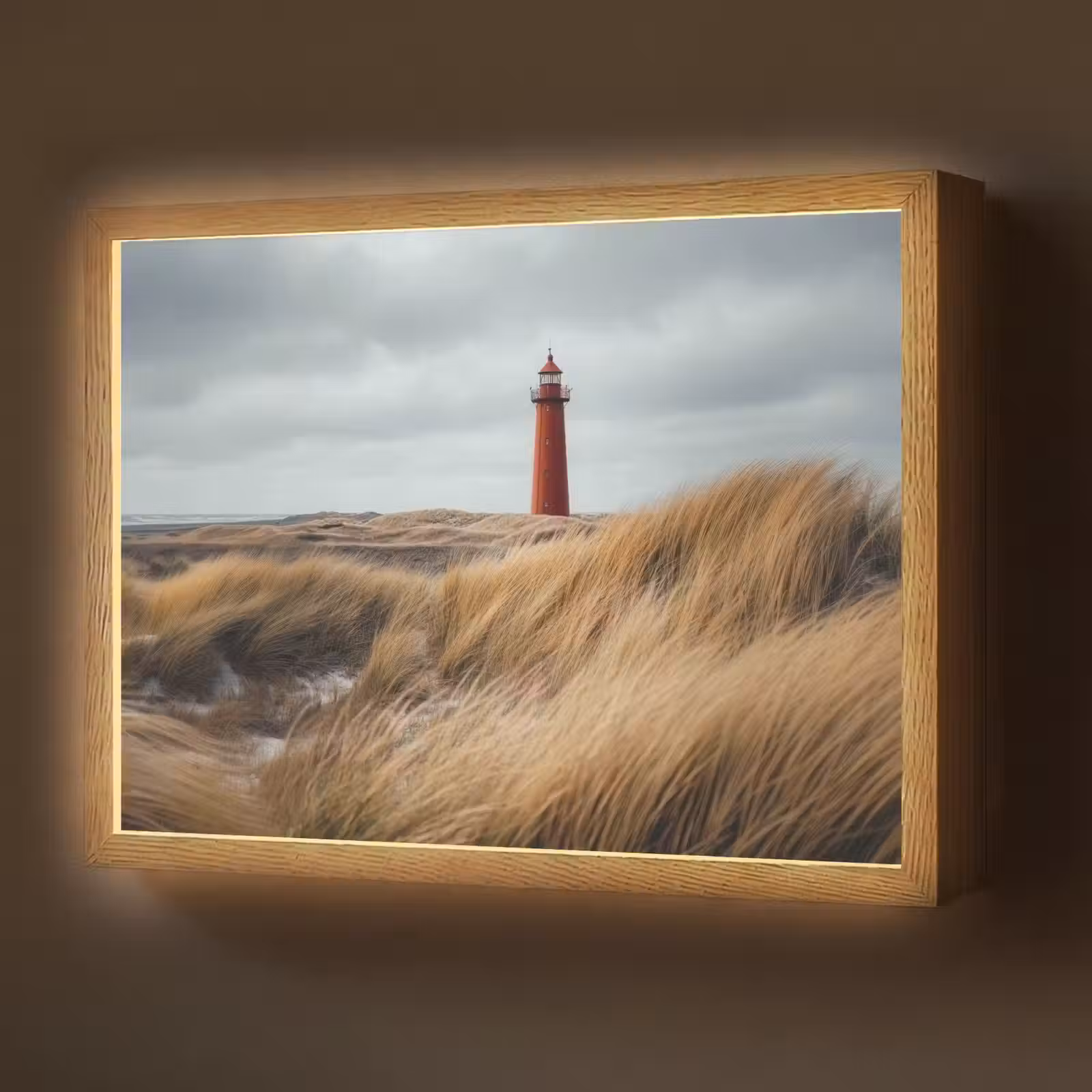 Lightbox - Wandlamp - Duinen - Vuurtoren - Rood - Lucht — 1