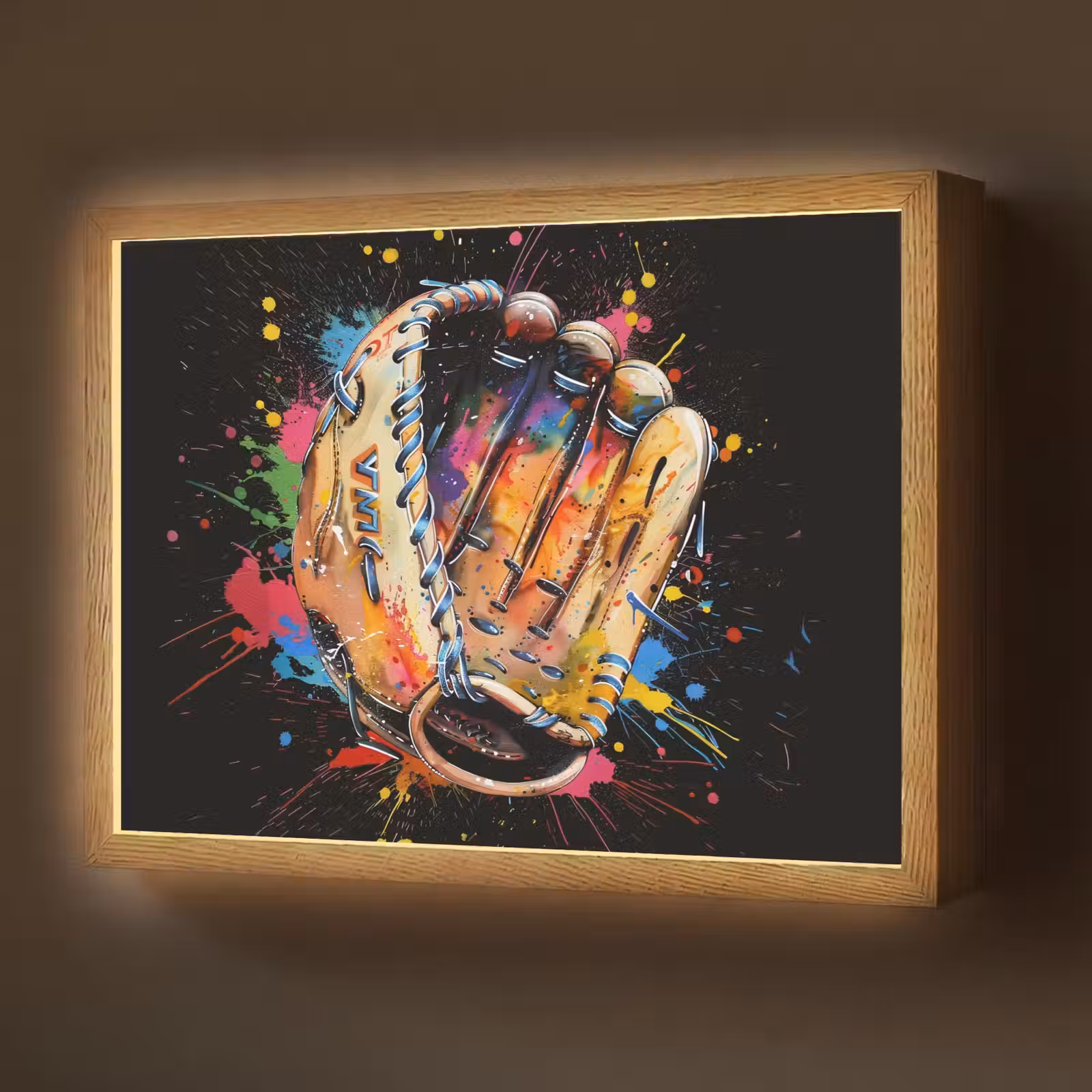 Lightbox - Wandlamp - Graffiti - Sport - Baseball - Honkbal — 1