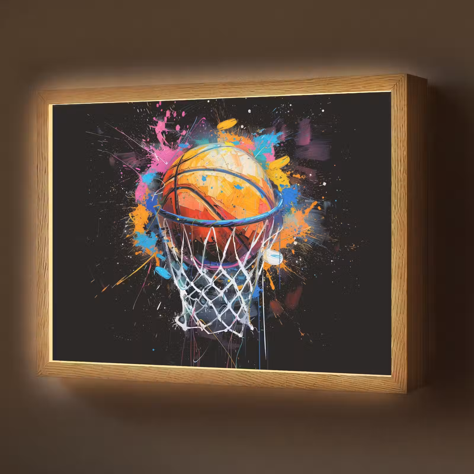 Lightbox - Wandlamp - Graffiti - Sport - Basketbal - Basket — 1