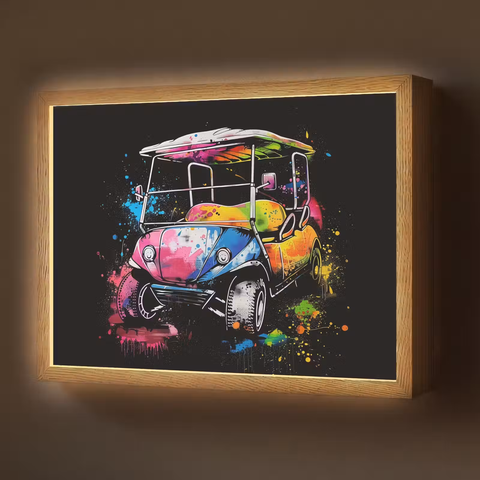 Lightbox - Wandlamp - Graffiti - Sport - Golf - Golfkar — 1