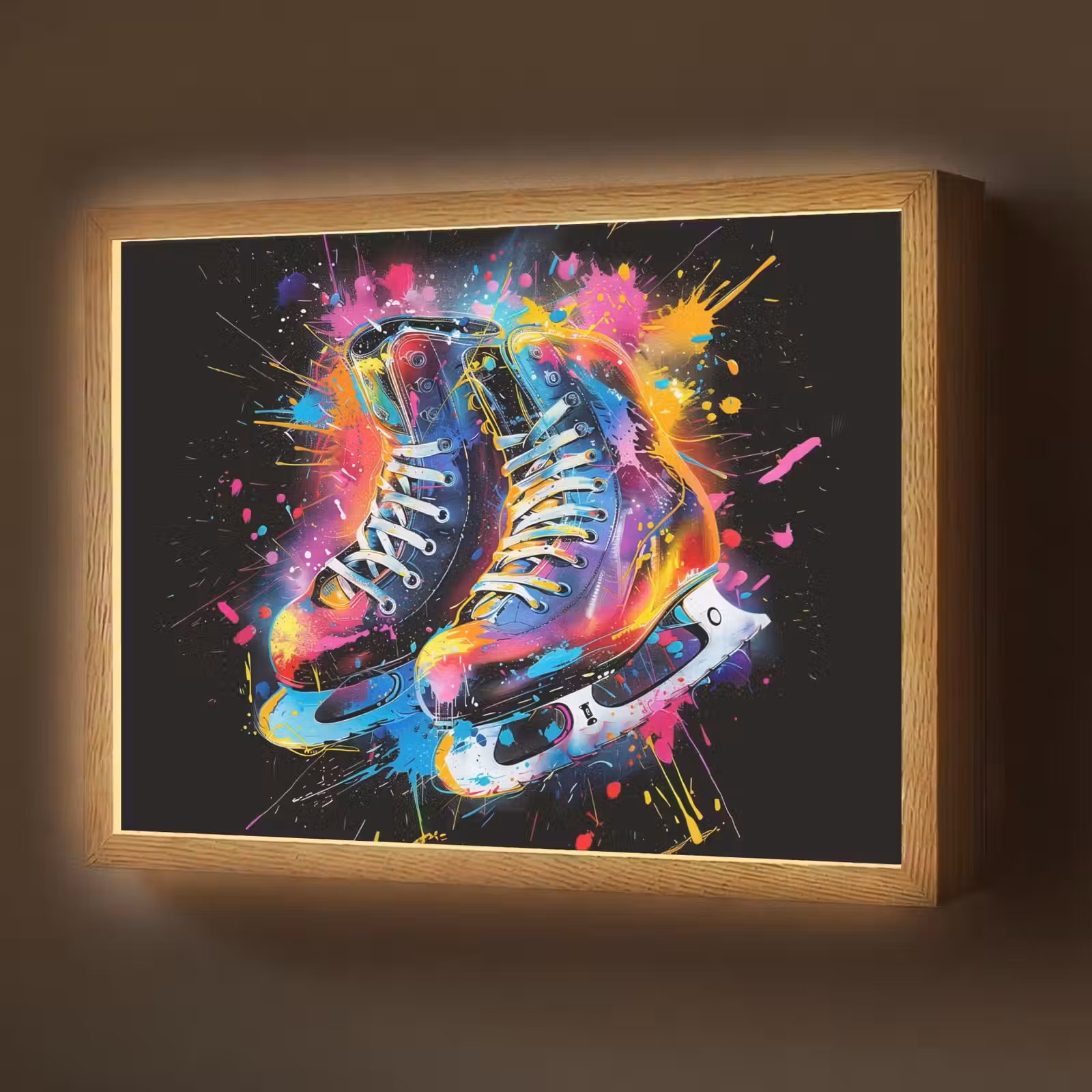 Lightbox - Wandlamp - Graffiti - Sport - Schaatsen - Verf — 1
