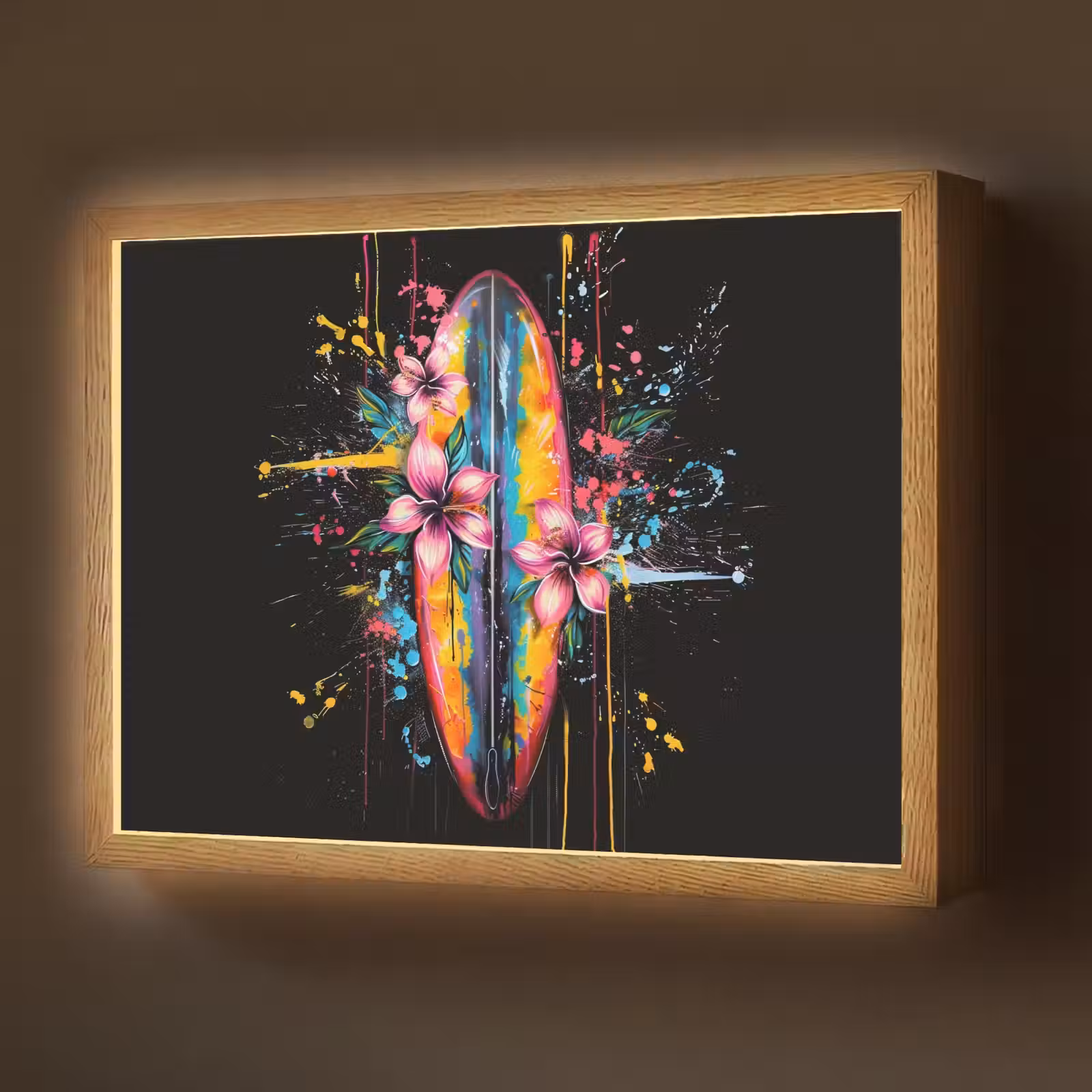 Lightbox - Wandlamp - Graffiti - Sport - Surfen - Zomer — 1